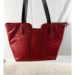 Montana West Red Vegan Leather Tote Shoulder Bag Western Style Handbag